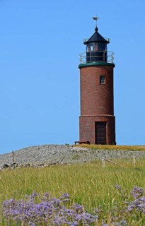 Lighthouse Nordermarsch on the Hallig Langeness
