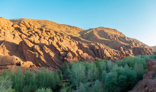 Red rock formations in the Dades Valley
