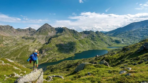 Hiker taking a photo