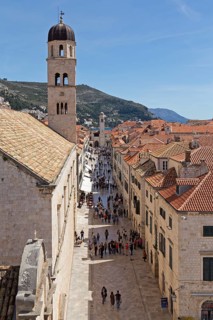 Main street Stradun with Franciscan monastery