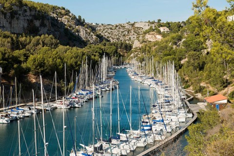 Sailing boats in the port
