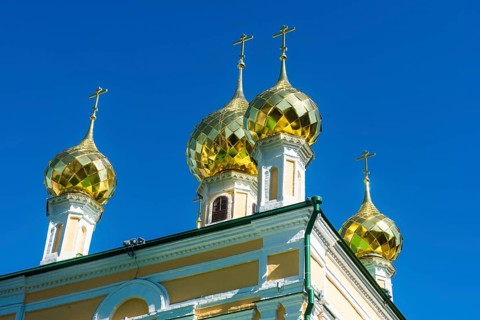 Orthodox church in Plyos on the volga river