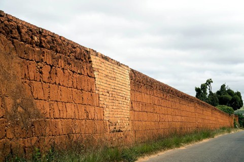 Traditional stone wall from the royal era