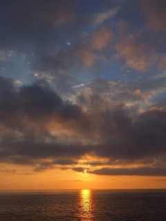 Sunset over the sea