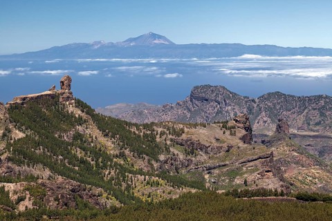 View from the Pico de las Nieves to the west of Gran Canaria