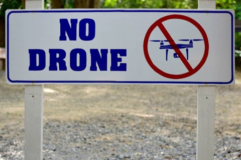Prohibition sign No Drone