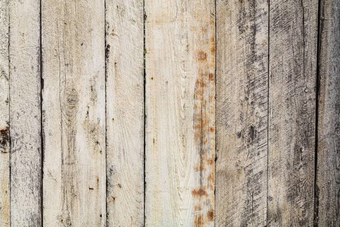 Close-up of old wooden grey and white painted barn wood planks