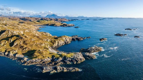Rugged coastline along the North Coast 500