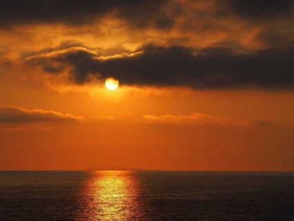 Sunset over the sea