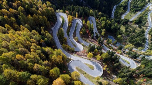 Serpentines at the Maloja Pass