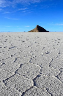 Honeycomb structure on the salt lake
