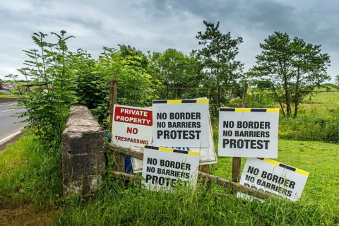 European border between the Republic of Ireland and Northern Ireland