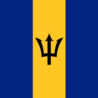 Official national flag of Barbados