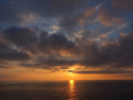 Sunset over the sea