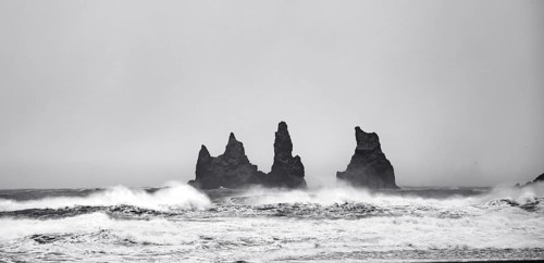 Basalt rock Reynisdrangar near Vik i Myrdal