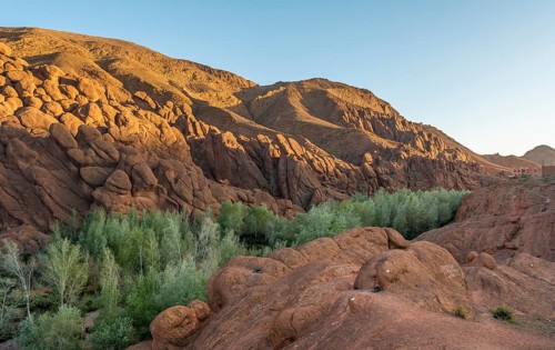 Red rock formations in the Dades Valley