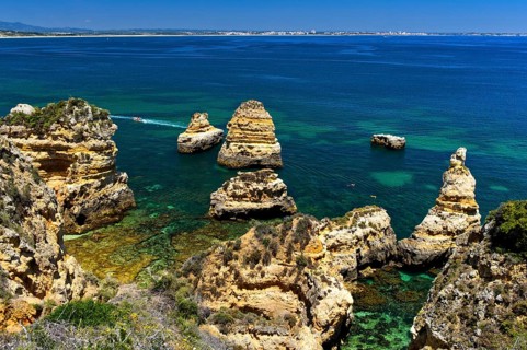 Rock formations at Camilo beach