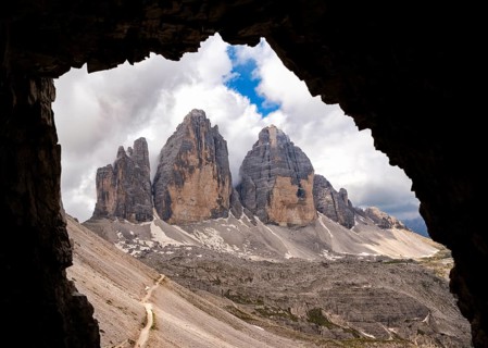 North walls of the Three Peaks of Lavaredo