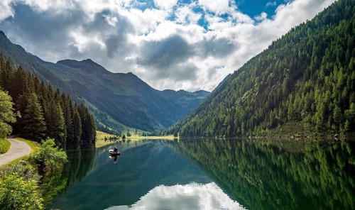 Angler in a boat