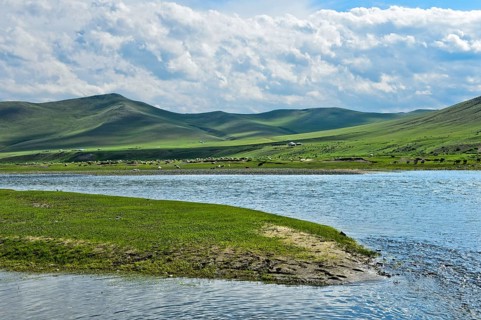 Steppe at the Orchon River
