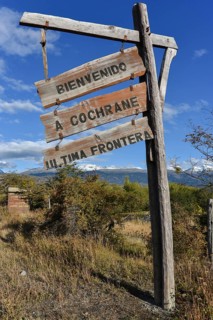 Wooden sign from Cochrane