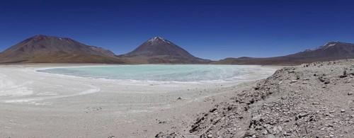 Volcano Licancabur and Laguna Verde