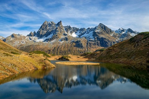 Long lake at the Silbertaler Winterjochle