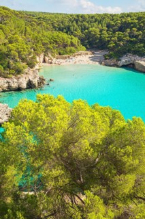 High angle view of Cala Mitjana