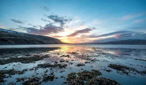 Sunset at Hvalfjorour