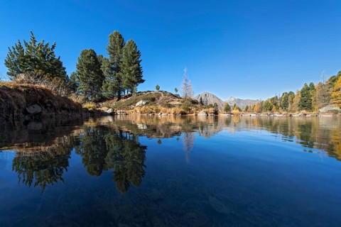 Berglisee lake in the Samnaungruppe
