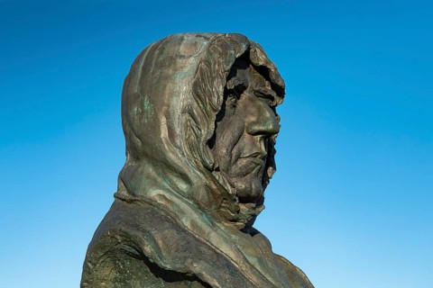 Bust of the Norwegian polar explorer Roald Amundsen
