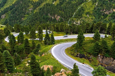 Hairpin curves of Kaunertaler Gletscherstrasse