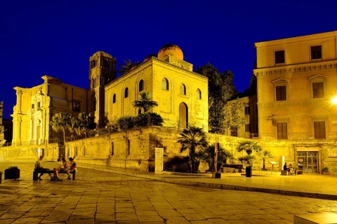Church of San Cataldo at dusk