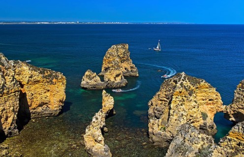 Rock islands in the bay of Lagos