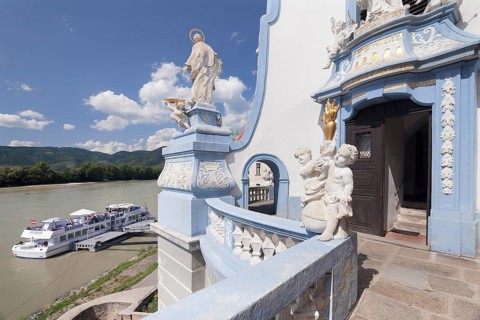 View from the church terrace to the Danube