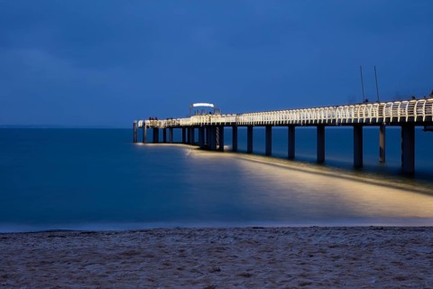 Illuminated pier