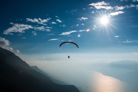 Paragliding over Monte Baldo on Lake Garda
