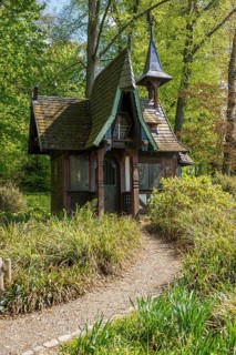 Witch's cottage at Stadtgarten botanical garden