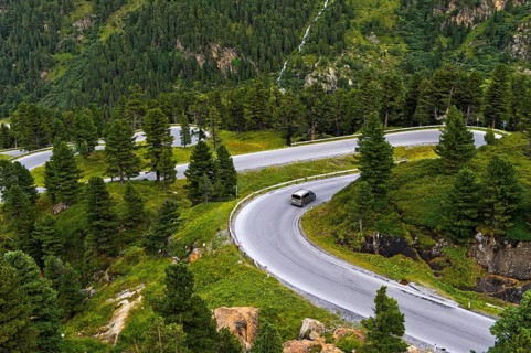 Hairpin curves of Kaunertaler Gletscherstrasse