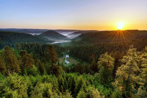 View from the viewing platform Ellbachseeblick