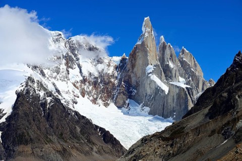 Cerro Torre with glacier Torre