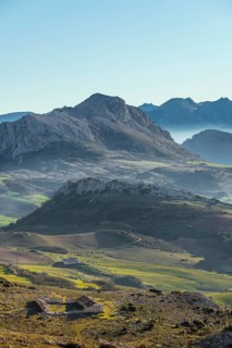 Hilly green mountain landscape