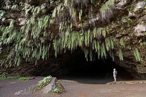 Woman standing in front of Maraa Grotto
