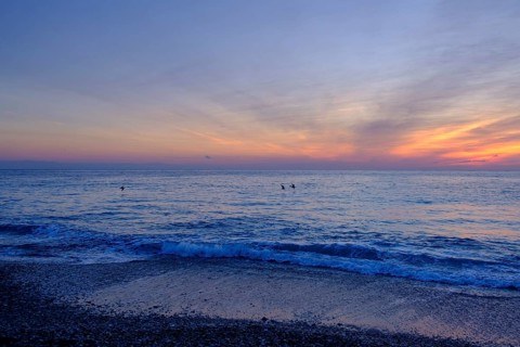 Sunrise over the sea
