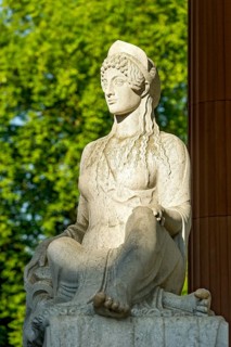 Marble sculpture of the goddess Hygieia by Hans Dammann