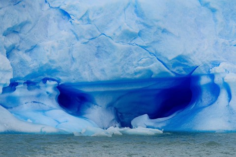 Fissured iceberg on Lake Argentino