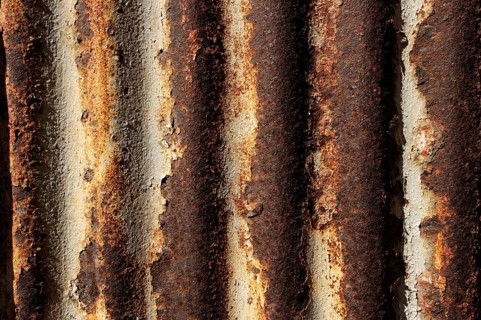 Rusty corrugated iron