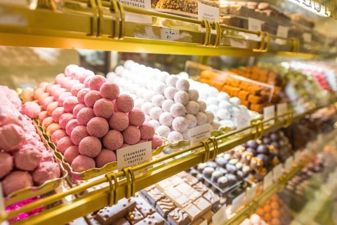 Chocolates in a shop window