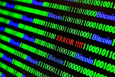 Binary code with Error lettering