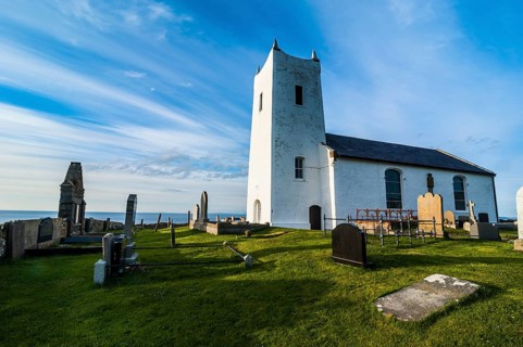 Little church with cemetery